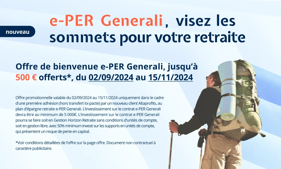 e-PER Generali, visez les sommets pour votre retraite